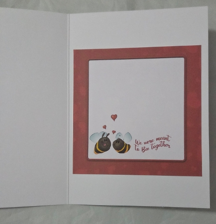 Bee Together Valentines Day 8x8 Quick Card Insert by Marion Harding