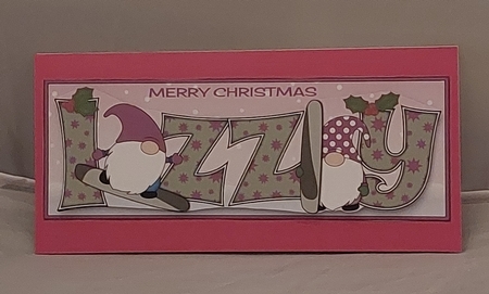 Christmas Gnomes snowboarding IZZY large dl by Marion Harding