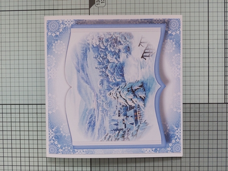 Open Book Scenic Christmas No Flowers - Snowy Mountain Village by Marion Harding