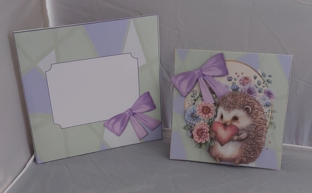 Hedgehog Love -2 - Tent Card by Marion Harding