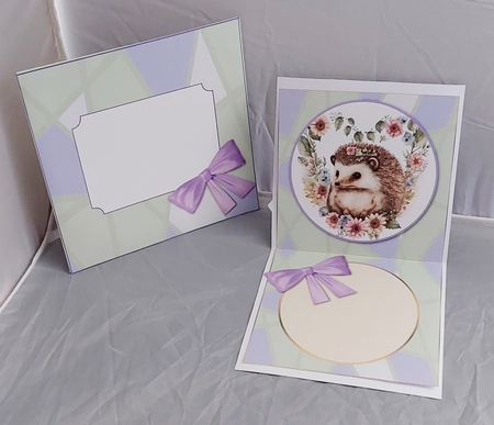 Hedgehog Love -2 - Tent Card by Marion Harding
