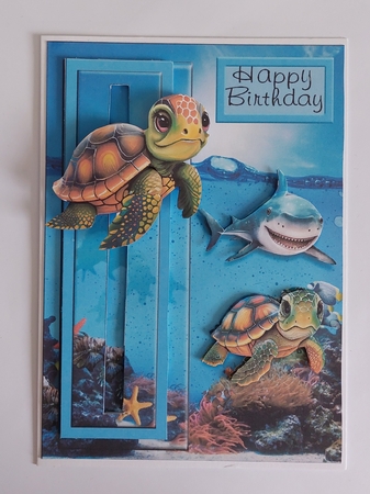 Under the Sea Slider card topper by Marion Harding