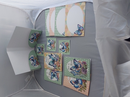 Blue Butterflys Notelet Kit by Marion Harding