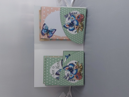 Blue Butterflys Notelet Kit by Marion Harding