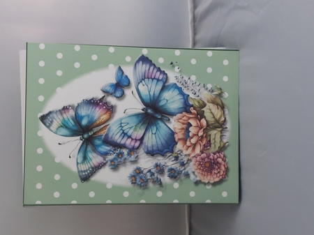 Blue Butterflys Notelet Kit by Marion Harding