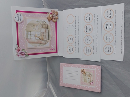 Baby Girl Nursery #1 (7x7 inch square card kit) by Marion Harding