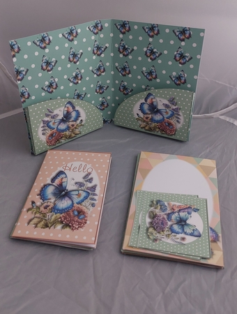 Blue Butterflys Back Ground by Marion Harding