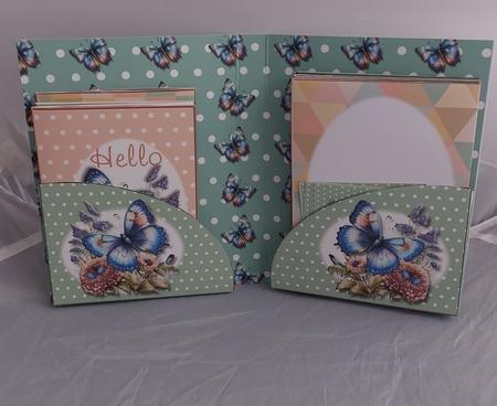Blue Butterflys Back Ground by Marion Harding