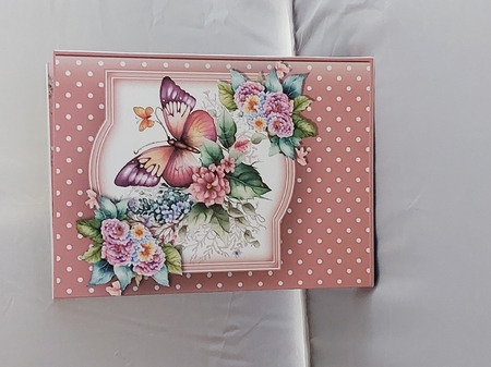 Pink Flowers and Butterflies Notelets Kit by Marion Harding