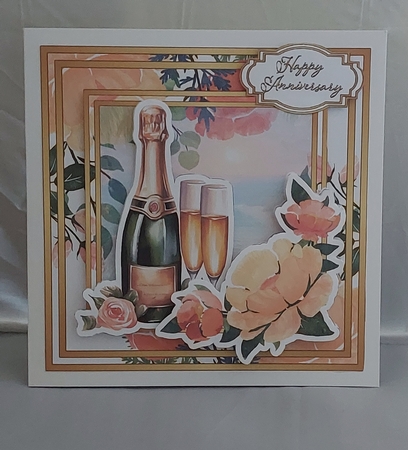 Champagne Celebration 6 Inch Square by Marion Harding