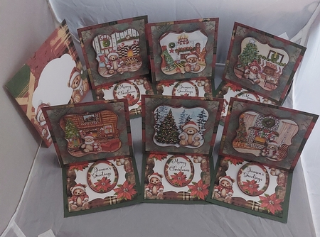 Christmas Teddy Bear Mini Easel Kit #2 by Marion Harding