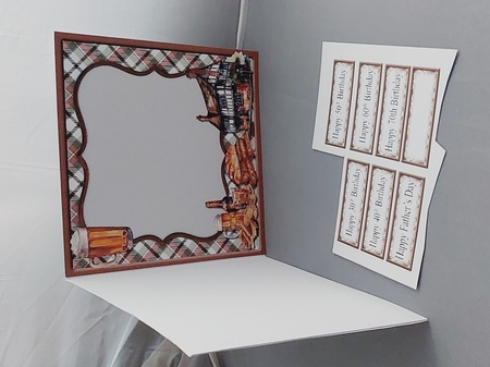 Pub with Beer Male 6x6 Blank Insert by Marion Harding