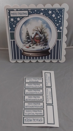 BLUE SNOWGLOBE by Marion Harding