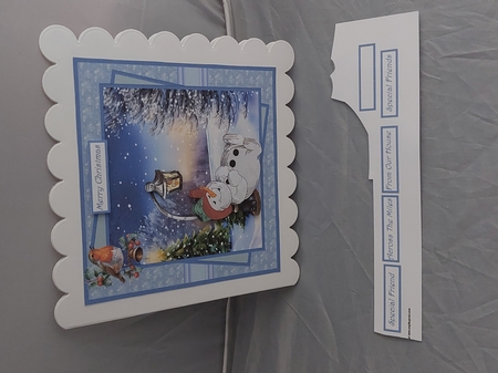 Snowman sleeping 7x7 by Marion Harding