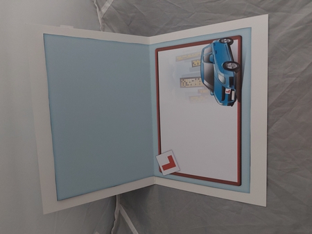 Just Passed Slider (Blue) Card Insert by Marion Harding