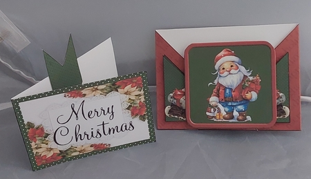 Christmas Santa Criss Cross Card by Marion Harding