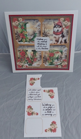 LOVE Christmas pup card front 5 by Marion Harding
