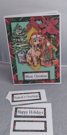 Christmas Golden Retriever by Marion Harding