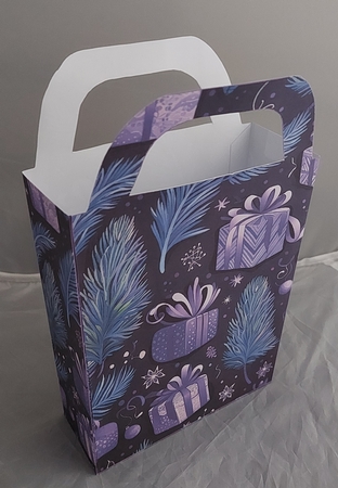 Purple Christmas gift bag 6 by Marion Harding