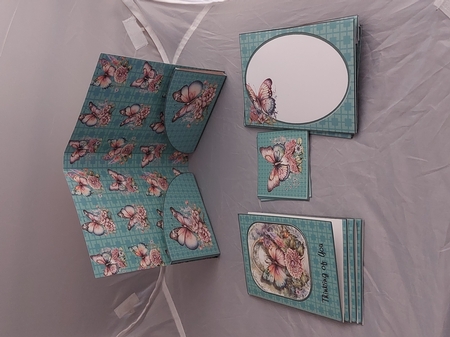 Thinking of You Butterfly Notelet Back Ground Paper by Marion Harding
