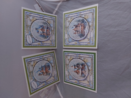Traditional Christmas 9: Snowy House Scenes 7 x 7 Card Mini Kit, 8 Sheets  by Marion Harding