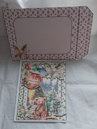 Christmas Tree Card Kit with decoupage, inserts and envelope by Marion Harding