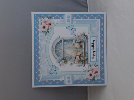 Beautiful Blues 8x8 Quick Card - Design 3 by Marion Harding