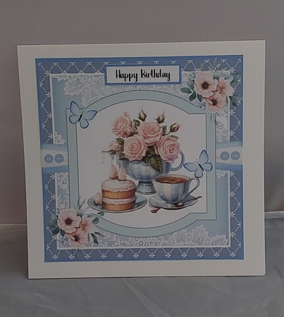 Beautiful Blues 8x8 Quick Card - Design 5 by Marion Harding