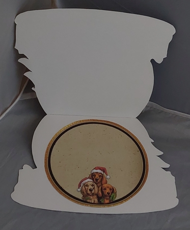 Mini Kit Shaped Card - #2 - Xmas Puppies  by Marion Harding