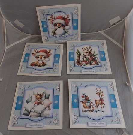 8x8 Mini Kit, Gorgeous Christmas Deers by Marion Harding