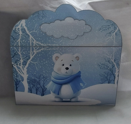 Cute Polar Bear in the Snow Money Wallet by Marion Harding