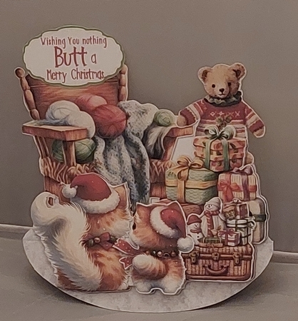 Butt its Christmas 10 Rocker Card by Marion Harding