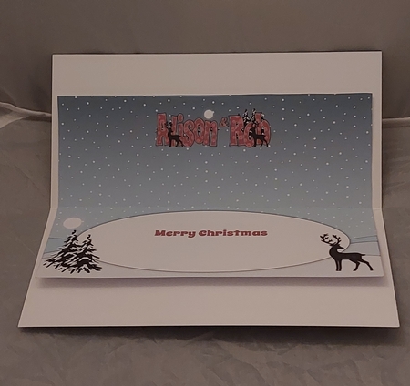 Christmas Winter Scene ALISON & ROB large dl insert by Marion Harding