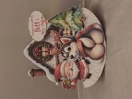 Butt its Christmas 12 Rocker Card by Marion Harding
