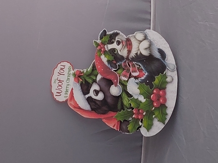 Festive Poochies 7 Rocker Card by Marion Harding