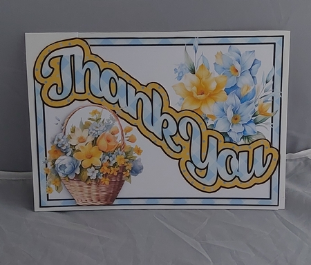 Daffodil & Gingham Thank you by Marion Harding