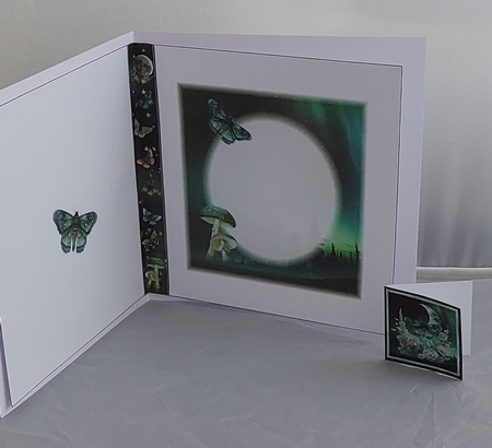 Mystical Moon Moths 2 - 3D Decoupage kit + Insert & Gift Tag by Marion Harding
