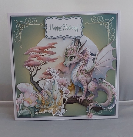 Pink Dragon Princess Card Making Kit by Marion Harding