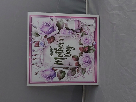 Pretty Lilac Roses & Champagne For Mothers Day 8x8 by Marion Harding