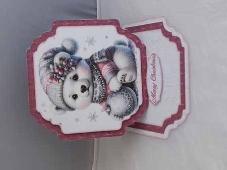 Winter Polar Bear Shaped Easel Card Bumper Kit by Marion Harding