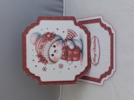 Cute Snowman 10 Shaped Easel Card Mini Kit by Marion Harding
