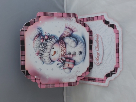 Cute Snowman Shaped Easel Card Bumper  Kit 3 by Marion Harding