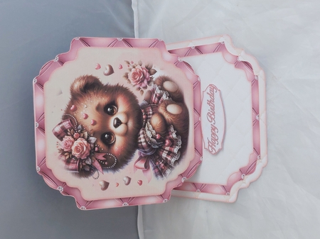 Cute Bear Shaped Easel Card Bumper Kit by Marion Harding