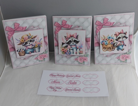 Spring Racoons Mini Kit by Marion Harding