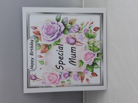 Pretty Lilac Cream Roses Frame 8x8 For MUM by Marion Harding