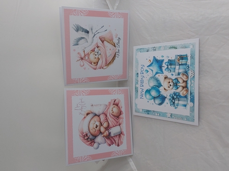 New Baby 7x7 Card Fronts by Marion Harding