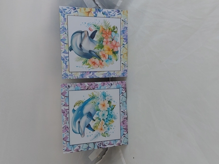 Floral Dolphin Card Toppers by Marion Harding