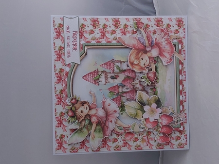 The Sweet Strawberry Patch 1 XL Shaped Card Kit by Marion Harding