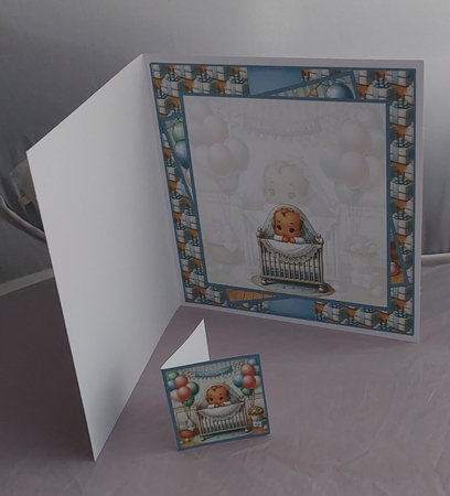 New baby boy 8x8 by Marion Harding