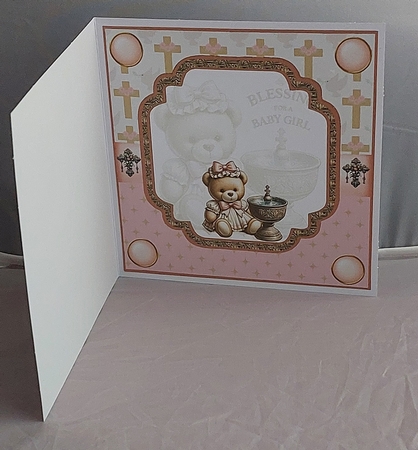 Baby Girls Christening Day 8x8 by Marion Harding
